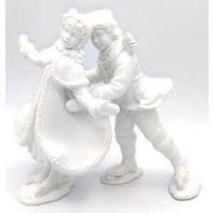 Department 56 Porcelain Winter Waltz Skaters Silhouette Holidays Retired